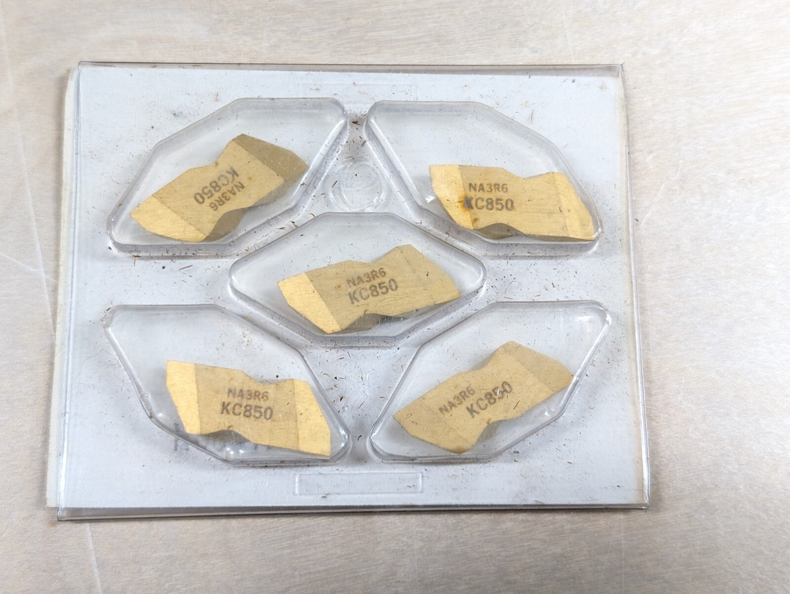 5 Kennametal 1113799 NA3R6  Size 3 Top Notch KC850 NOS Carbide Inserts 