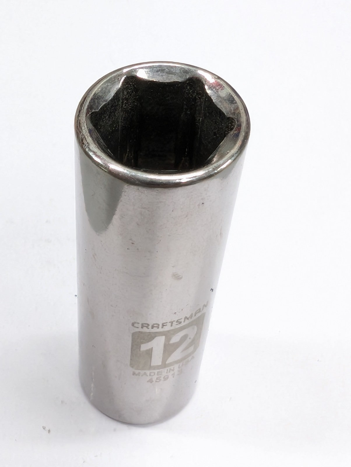 Craftsman USA Laser Etched Socket 12mm Metric Deep 6 Point 1/4" Drive  45913