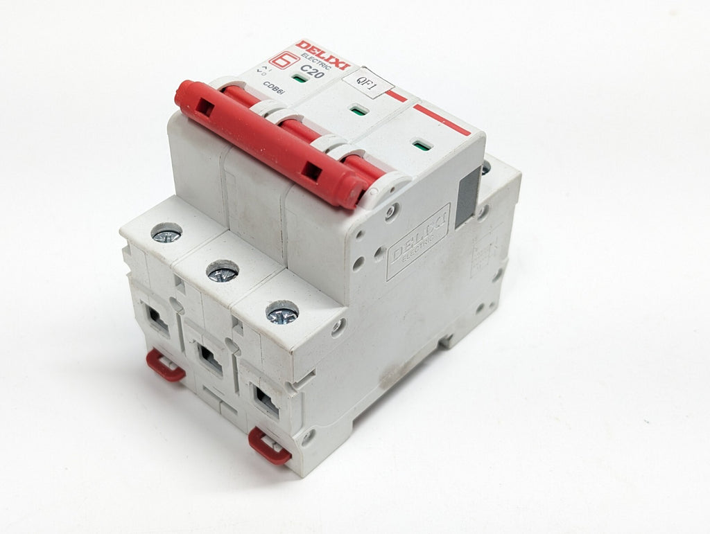 1Pcs New For DELIXI Air Switch Circuit Breaker DZ47s C20 3P 20A 3 Pole