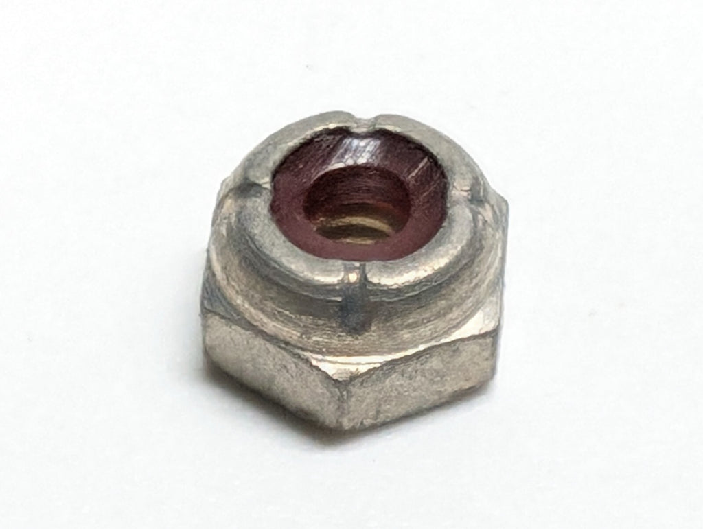 4-40 250pcs Nylon Insert Hex Lock Nuts Zinc Plated Grade 2 Steel Nyloc NOS 