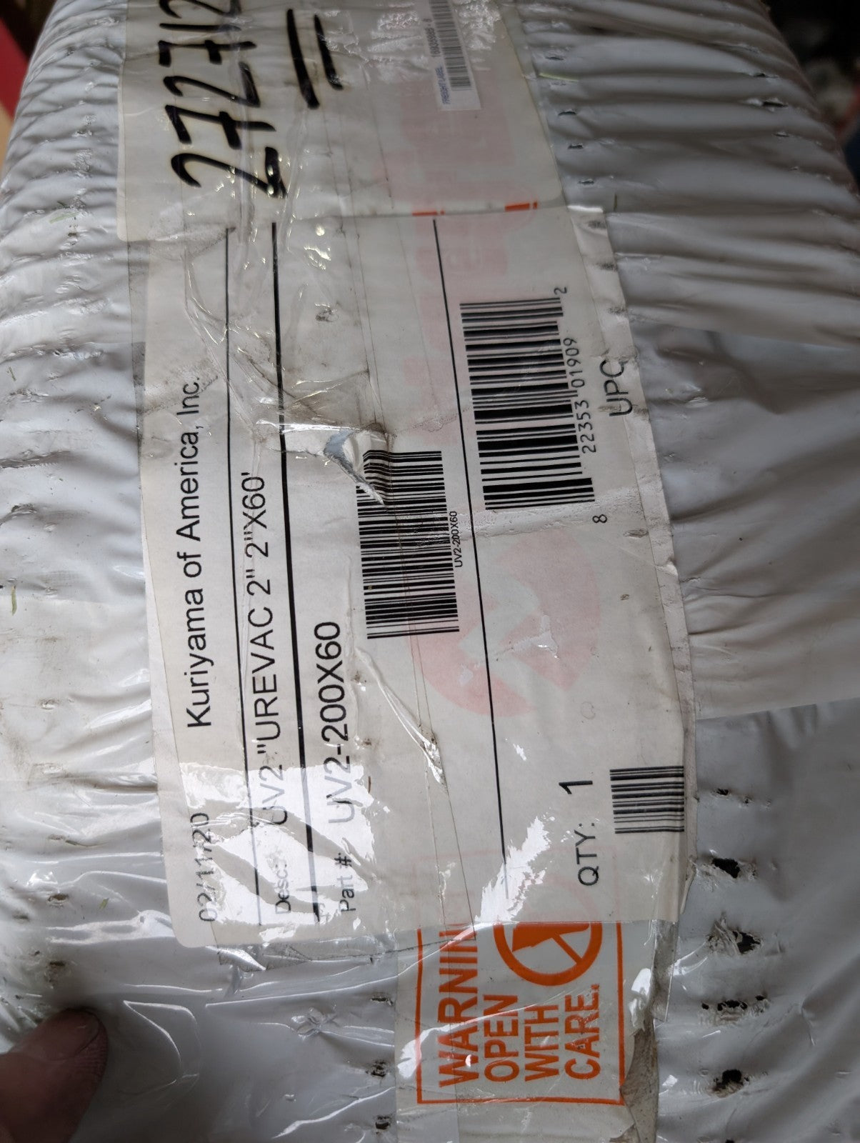 Tigerflex UREVAC UV2 Hose 2" ID x 60' New Industrial Vacuum Suction Hose Trucks