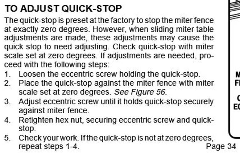 Ryobi BT3000 BT3100 Quick Stop Tabs for Sliding Miter Table Saw Quickstop