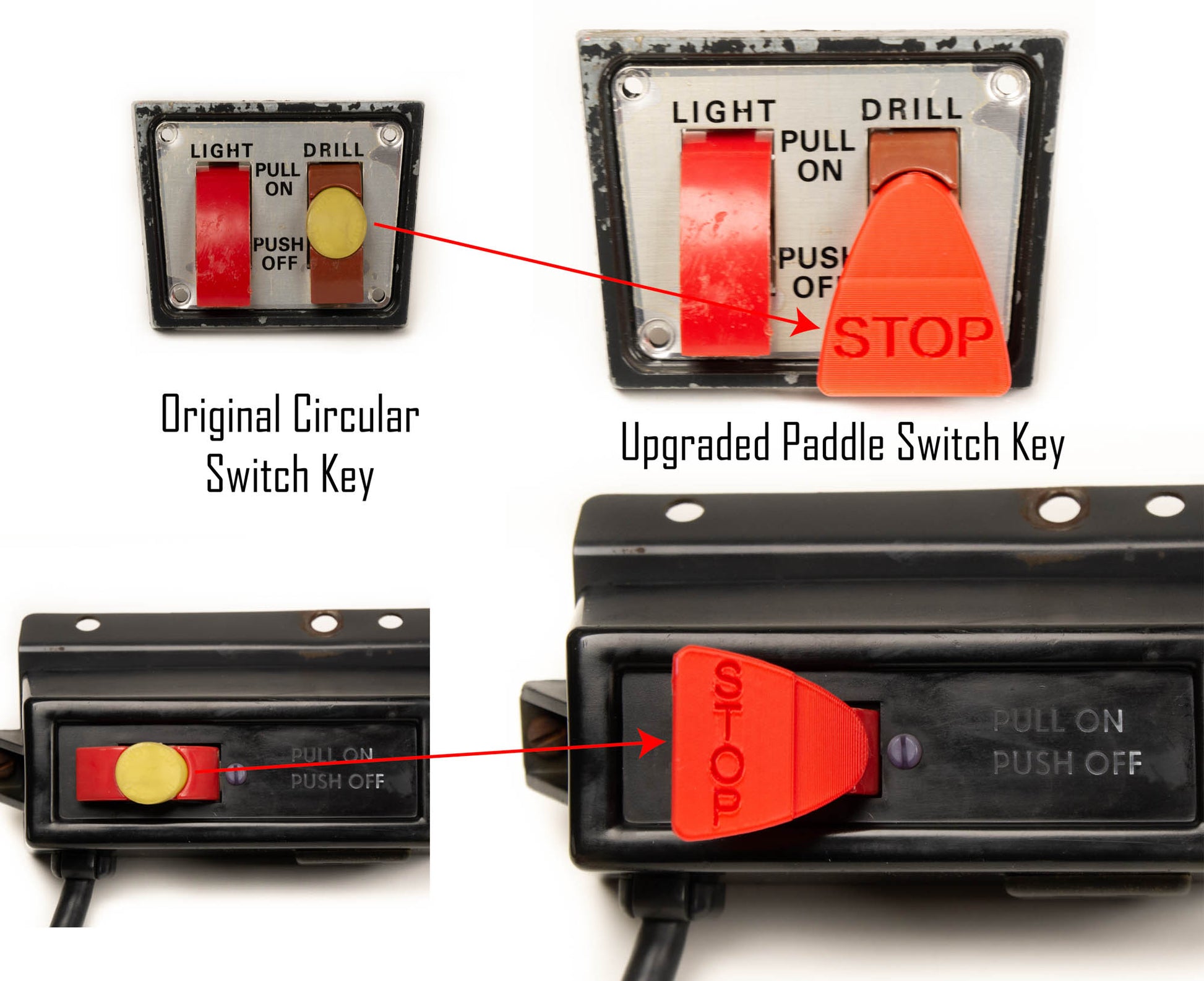 ToolCandy™ Larger Paddle Safety Switch Key for Craftsman Tools 60256