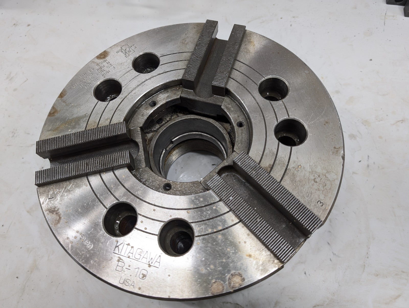 KITAGAWA B-10 CNC LATHE 10" 3 JAW Hydraulic POWER CHUCK Replaced By B-210
